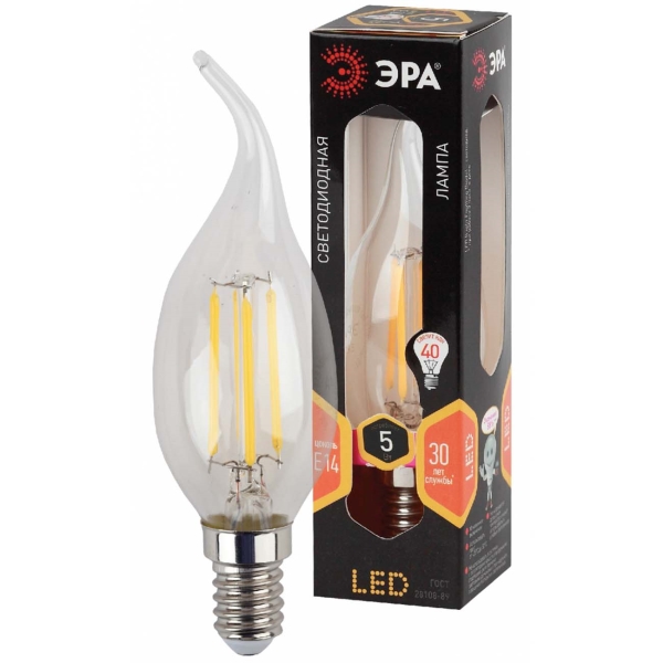Лампа ЭРА F-LED BXS-5W-827-E14 фото