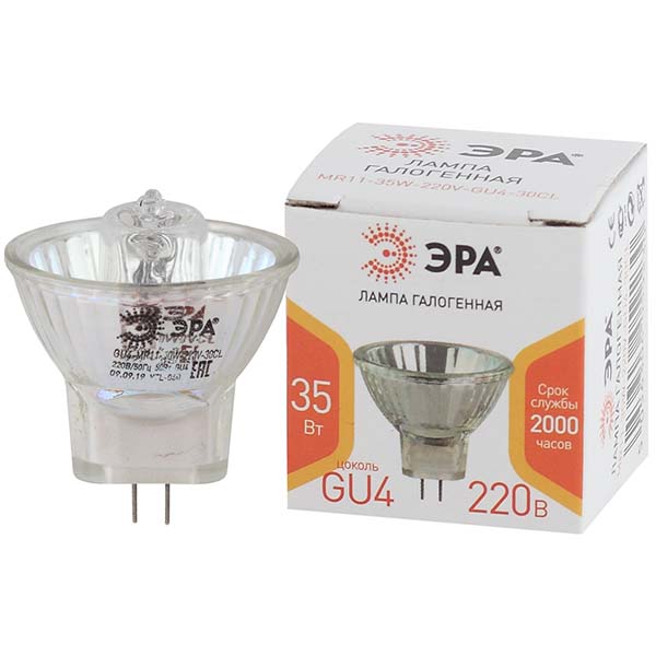 Лампа ЭРА GU4-MR11-35W-220V-30 CL