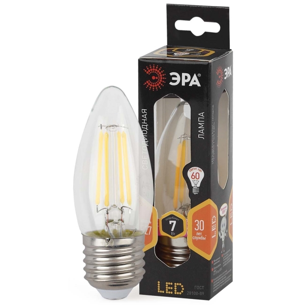 Лампа ЭРА F-LED B35-7W-827-E27