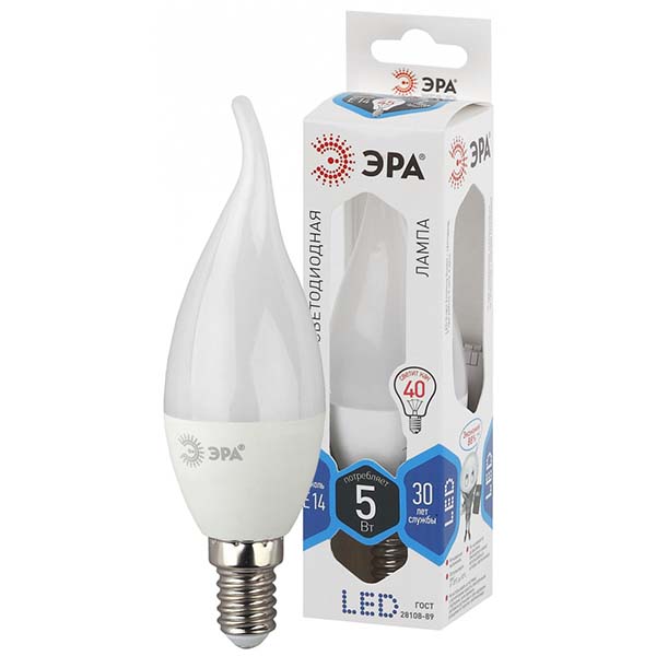 Лампа ЭРА LED BXS-5W-840-E14 фото