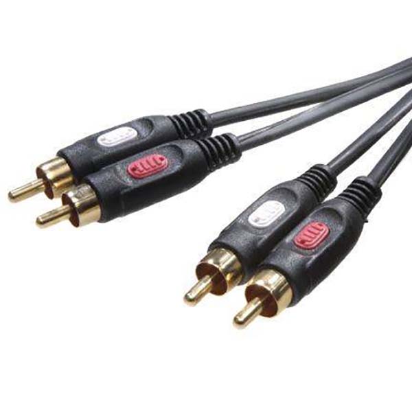 Кабель аналоговый аудио Vivanco 41011.3/02G-N 2RCA x 2RCA 2,5м Gold