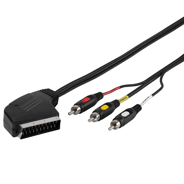 Кабель аналоговый аудио-видео Vivanco 47018.47/40 50 SCART<->3xRCA 5.0м