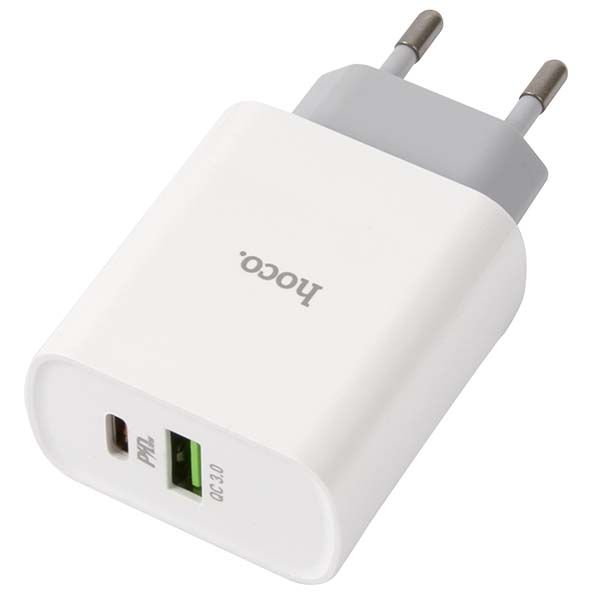 Сетевое зарядное устройство Hoco RC3,&nbsp;2USB,&nbsp;3.1A белый фото