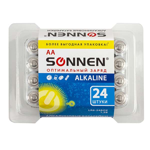 Батарея Sonnen Alkaline LR6 24шт. (455095) фото