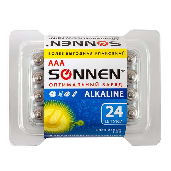 Батарея Sonnen Alkaline LR03 24шт. (455096)