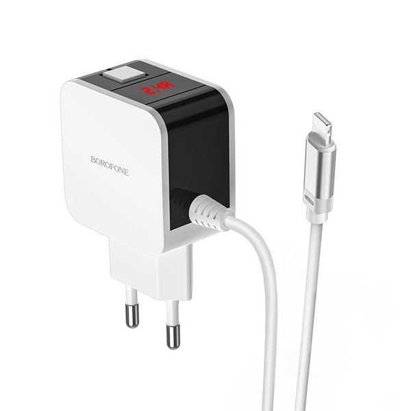 Сетевое З/У для iPod, iPhone Borofone BA41A&nbsp;Power&nbsp;Lake&nbsp;белый&nbsp;(25820) фото