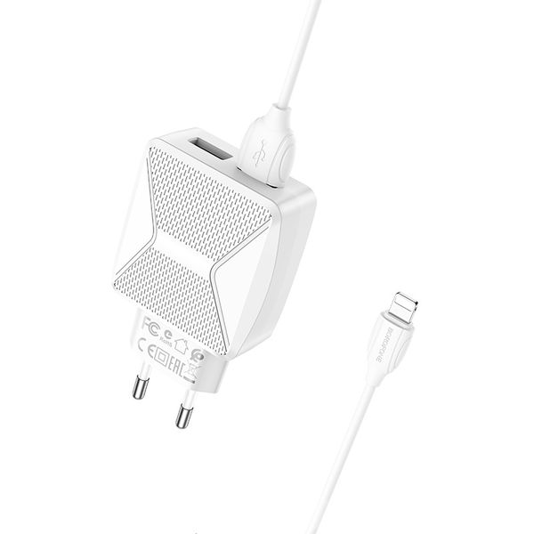 Сетевое З/У для iPod, iPhone Borofone BA45A&nbsp;Max&nbsp;Power&nbsp;белый&nbsp;(26360) фото