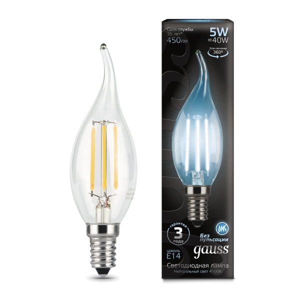 Лампа LED Gauss E14 5W 450lm 4100K (10шт.)