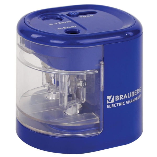 Точилка для карандашей Brauberg 228423 Standard, 6-8/9-12мм, питание от батареек