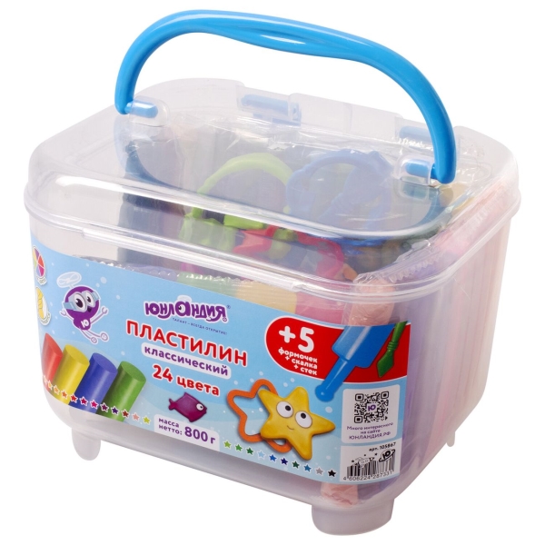 Пластилин Юнландия 24 цвета (105867)