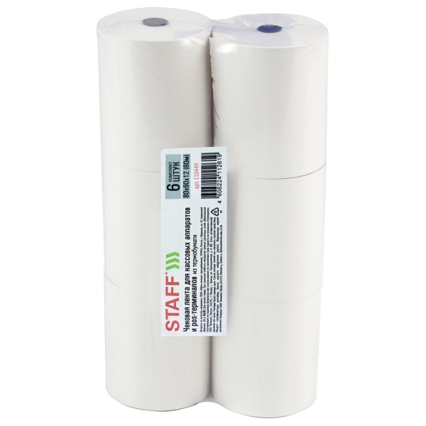 Чековая лента Staff 80мм (110449)