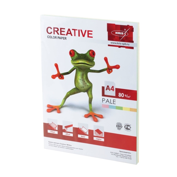 Бумага Creative А4, 80г/м, 100л, 5цв.х 20л (110499) фото