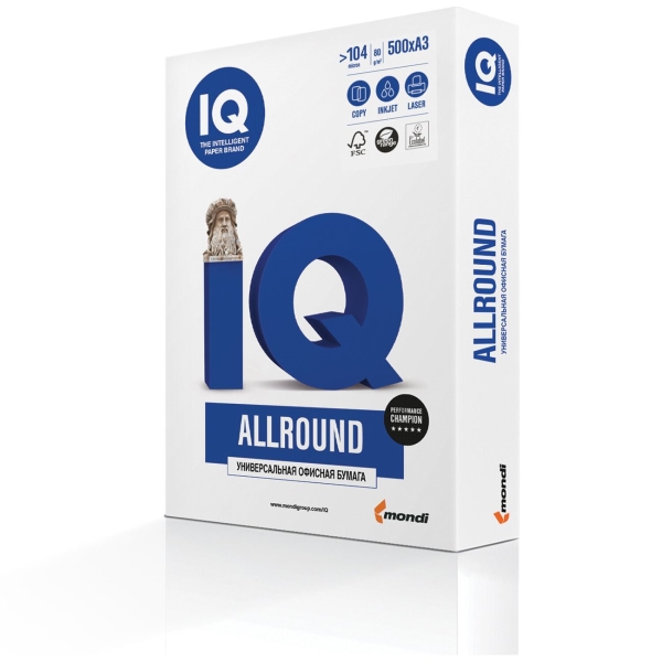 Бумага IQ Allround А4, 80г/м, 500л (110700)