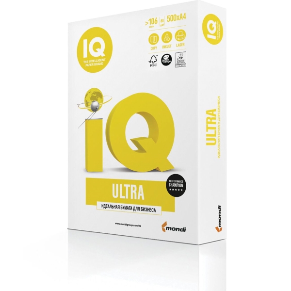 Бумага IQ Ultra А4 80г/м, 500л (110702)
