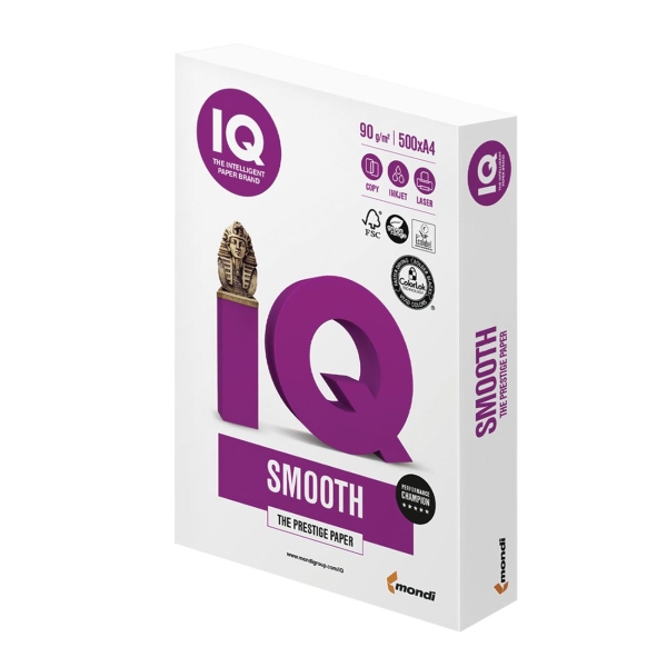 Бумага IQ Smooth А4, 90 г/м, 500л (110739)