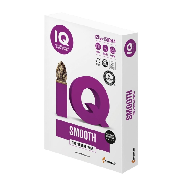 Бумага IQ Smooth А4, 120 г/м, 500л (110741)