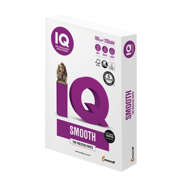 Бумага IQ Smooth А4, 160 г/м, 250л (110742)
