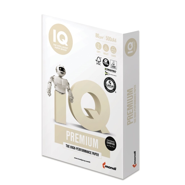 Бумага IQ Premium А4, 80г/м, 500л (110744)
