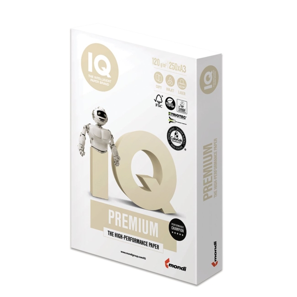 Бумага IQ Premium А3, 120г/м, 250л (110747)