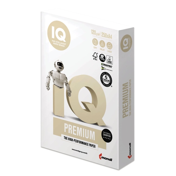 Бумага IQ Premium А4, 120 г/м, 250л (110748)