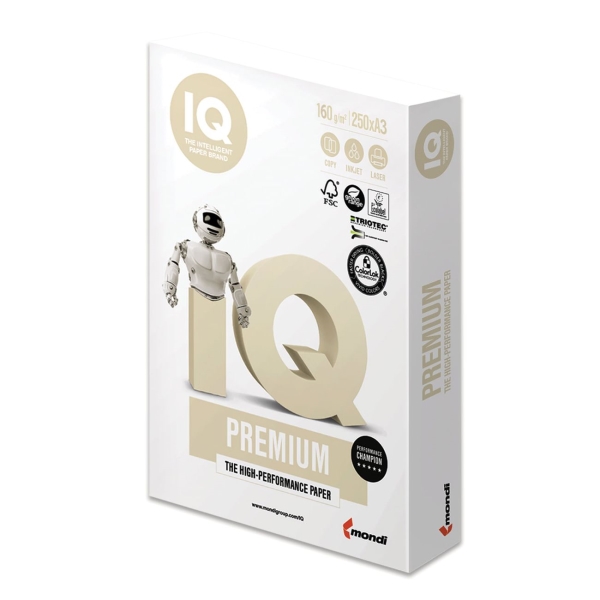 Бумага IQ Premium А3, 160г/м, 250л (110749)