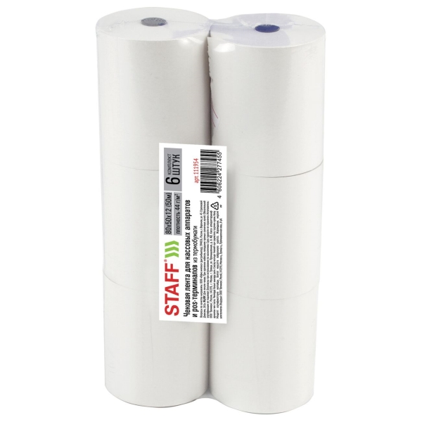 Чековая лента Staff 80мм (111954)