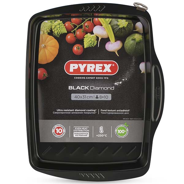 Форма для выпекания (металл) Pyrex Black Diamond 40х31см AS40RRB/E006