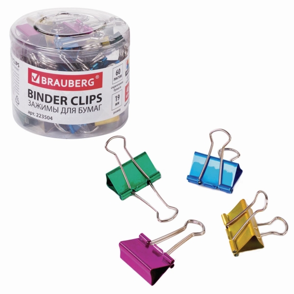 Зажимы Brauberg 40шт (223504)