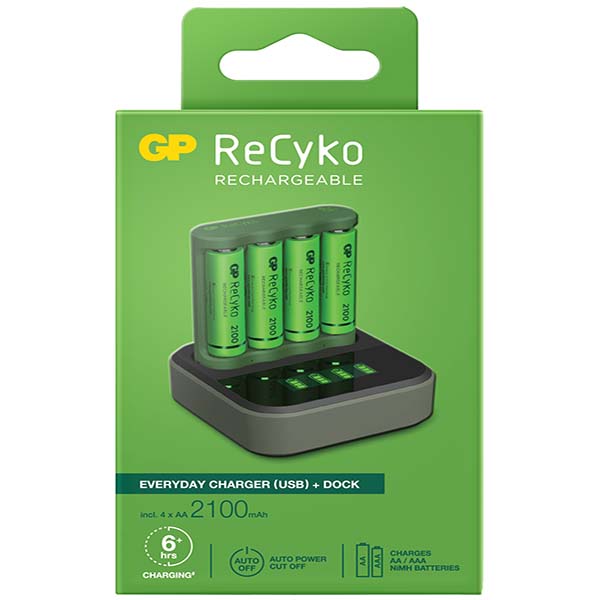 Зарядное устройство + аккумуляторы GP GPB4D45/210HCE-2B4