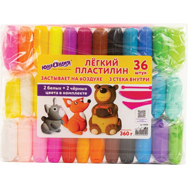 Пластилин Юнландия 36шт, 360г (105908)