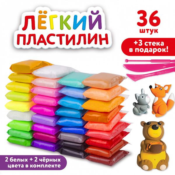 Пластилин Юнландия 36шт, 360г (105908)