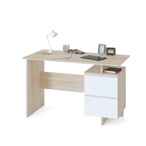 Стол компьютерный Сокол Меб.фабрика СПм-19 Дуб сонома/белый