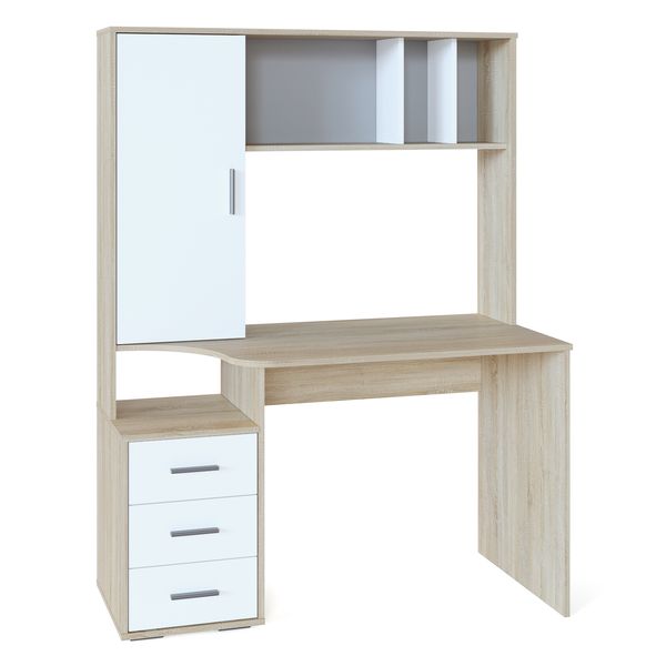 Стол компьютерный Сокол Меб.фабрика КСТ-16 Дуб сонома/белый