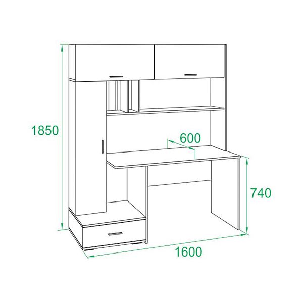 Стол компьютерный Сокол Меб.фабрика КСТ-17 Дуб сонома/белый