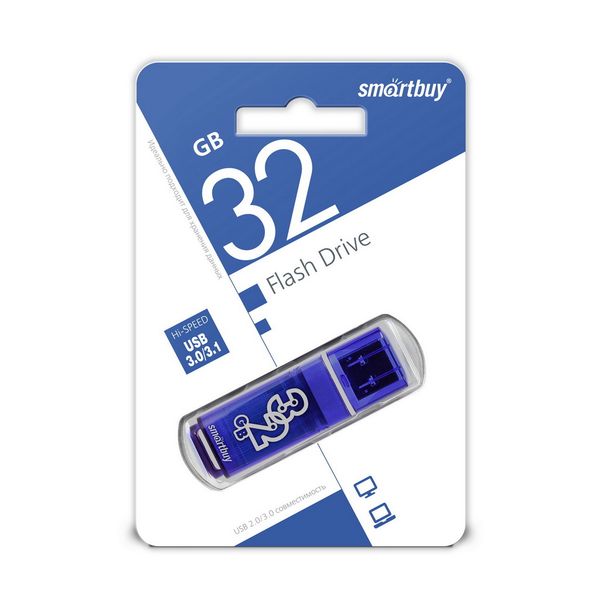 Флеш-диск Smartbuy Glossy 32GB USB3.0 темно-синий