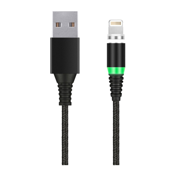 Кабель Smartbuy MAGNETO 8-pin 1м 2А черный