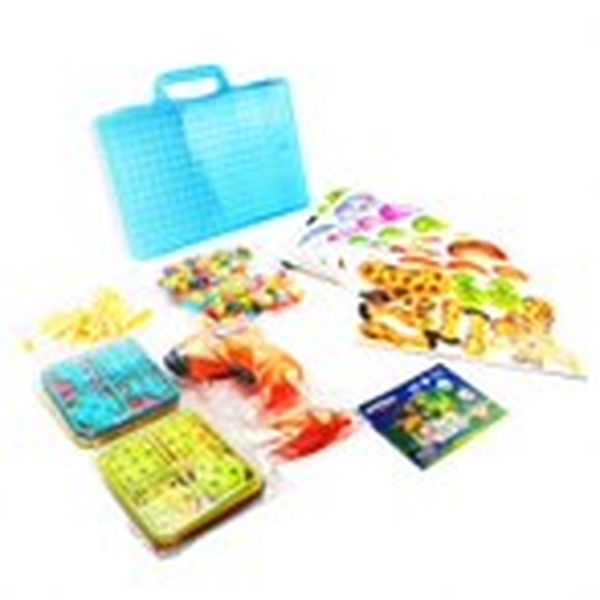 Конструктор детский ND Play Мозаика в чемоданчике 4в1. Дикие животные