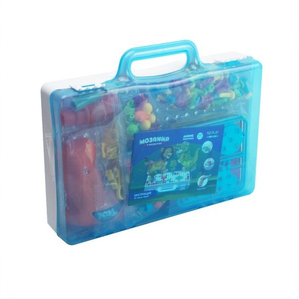 Конструктор детский ND Play Мозаика в чемоданчике 4в1. Дикие животные