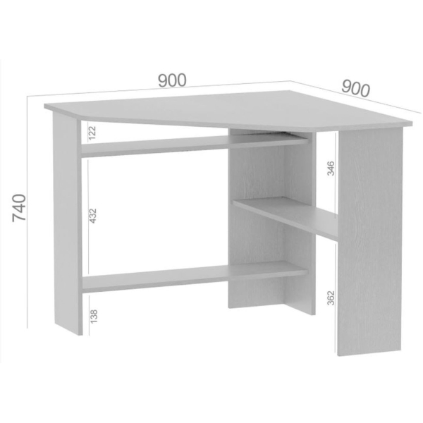 Стол компьютерный Сокол Меб.фабрика КСТ-02 Дуб сонома