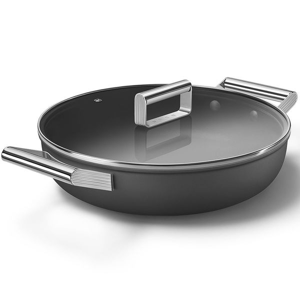 Сковорода Smeg с крышкой 28см (CKFD2811BLM)
