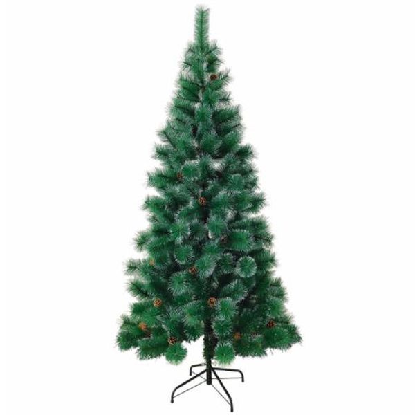 Ель Золотая сказка Velvet Pinewood с инеем и шишками 210см