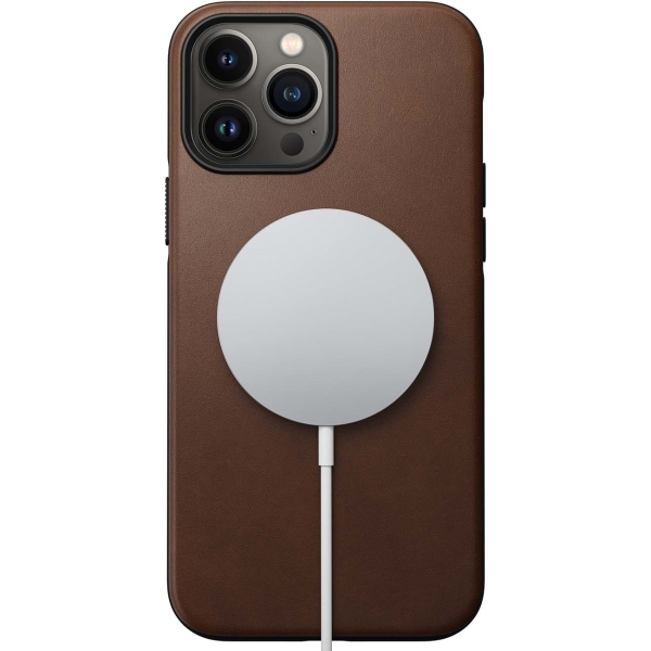 Чехол Nomad Modern Leather Apple iPhone 13 Pro&nbsp;Max MagSafe коричневый