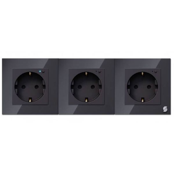 Розетка Sibling Powerswitch-W3 черный