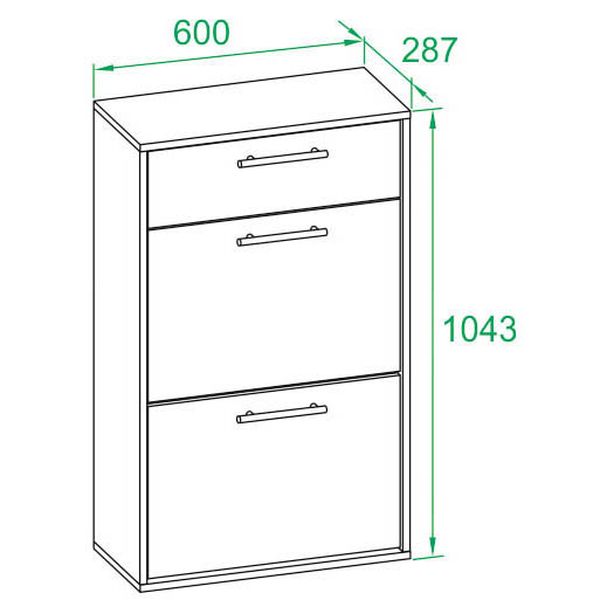 Обувница Сокол Меб.фабрика ТП-2 венге/беленый дуб