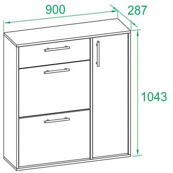 Обувница Сокол Меб.фабрика ТП-4 венге/беленый дуб