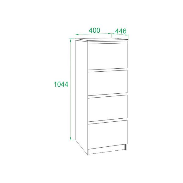 Комод Сокол Меб.фабрика Т-4р дуб сонома/белый