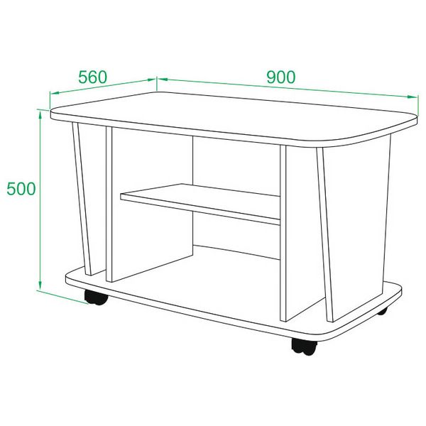 Столик журнальный Сокол Меб.фабрика СЖ-3 венге