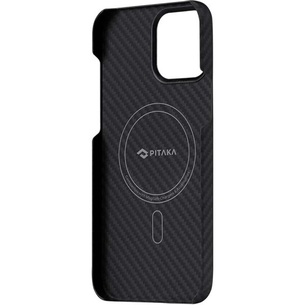Чехол Pitaka iPhone 13 Pro (Slim) черно-серый (KI1301P)