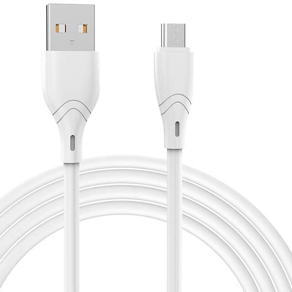 Кабель для сотового телефона Carmega micro-USB PVC 1м белый