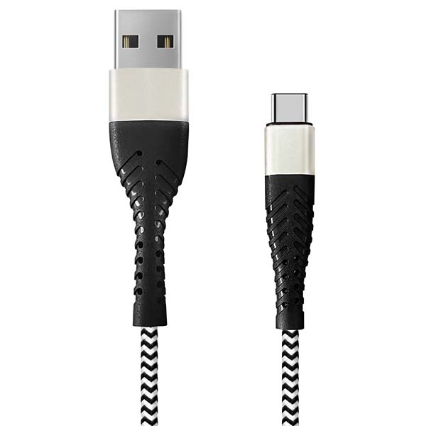 Кабель Carmega Type-C NYL 2 м графит